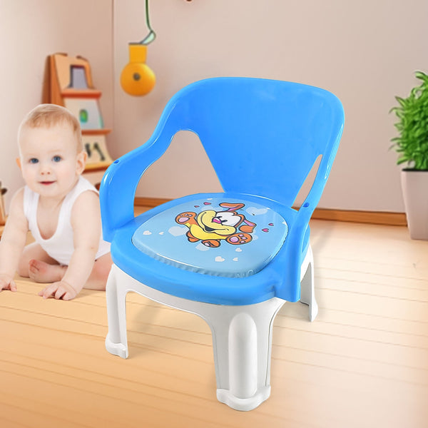 Plastic Multipurpose Strong and Durable Baby Chair with Cushion Base (1 Pc) - justgrabit.in | Just Grab It