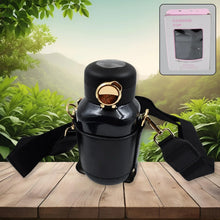 Thermos Steel Bottle, Push Button | Fashion Cup Temperature Display Bottle (420 ML) - justgrabit.in | Just Grab It