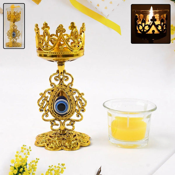 Flower Diwali Candle Holder with Plastic Stand , Diwali(1 Set) - Justgrabit Inc.