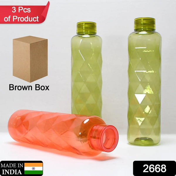 3Pc Set Diamond Cut Bottle Used for storing water and beverages purposes for people. - Justgrabit Inc.