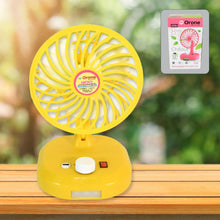 USB - C Type Rechargeable Portable Fan With LED Light Heavy Duty Motor & Foldable Fan With Charging Port Home, Outdoor, Temple - Justgrabit Inc.