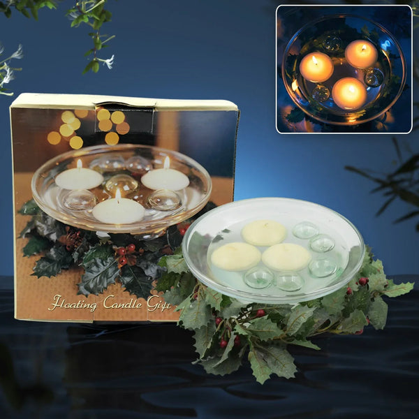 Floating Candle Holder (1 Pc): Romantic Ambiance, Table Decor, Diwali - Justgrabit Inc.