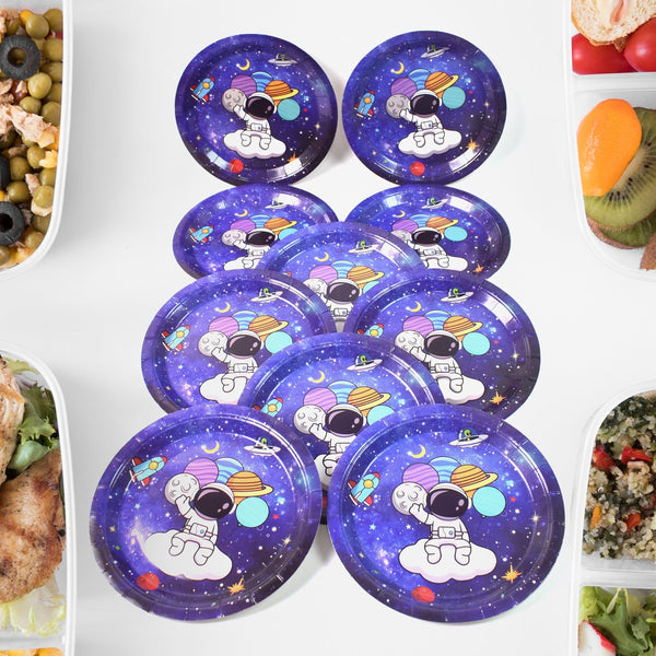 Round Plates Disposable Paper Plates Happy Birthday, Gift (10 Pcs Set / Mix Design) - justgrabit.in | Just Grab It