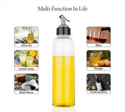 Oil Dispenser Transparent Plastic Oil Bottle | 1 Liter - Justgrabit Inc.