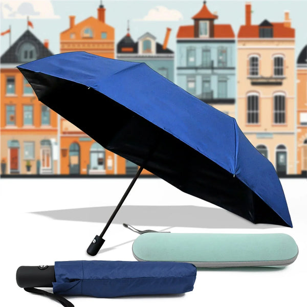 2 - Fold Manual Open Umbrella (Umbrella With Case / 1 Set / Mix Color) - justgrabit.in | Just Grab It