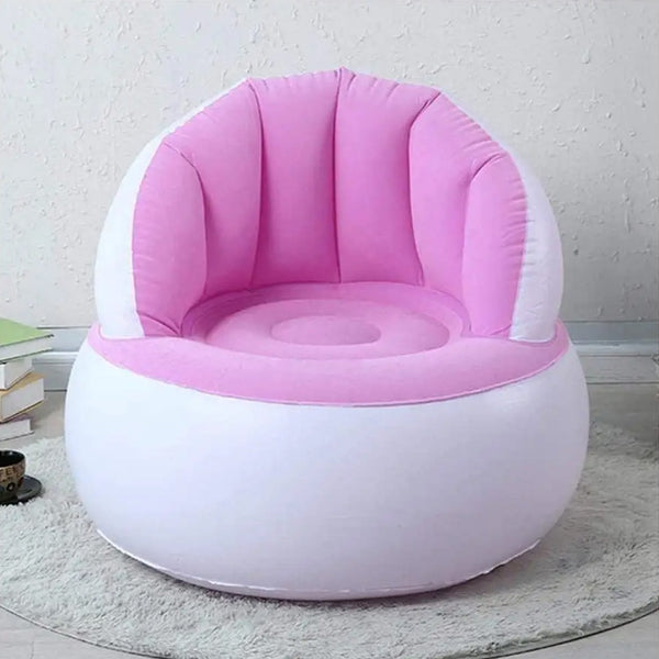 Kids inflatable sofa chair with backrest & Foot Air Pump (1 Set 85x74 Cm Approx) - justgrabit.in | Just Grab It