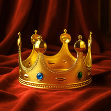 Royal Crown with Colored Gems (1 Pc / Mix Color) - justgrabit.in | Just Grab It