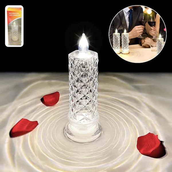Decorative LED Crystal Candle Light (1 Pc) - justgrabit.in | Just Grab It