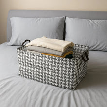 Foldable Fabric Storage Box with Handles (47 × 28 cm) - justgrabit.in | Just Grab It