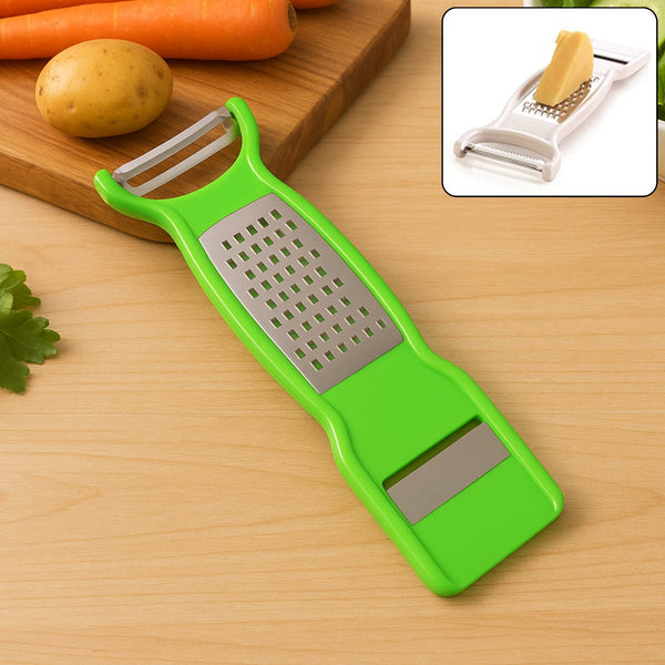 Supermom 3 - in - 1 Multi - Functional Stainless Steel Vegetable & Fruit Peeler (1 Pc) - justgrabit.in | Just Grab It