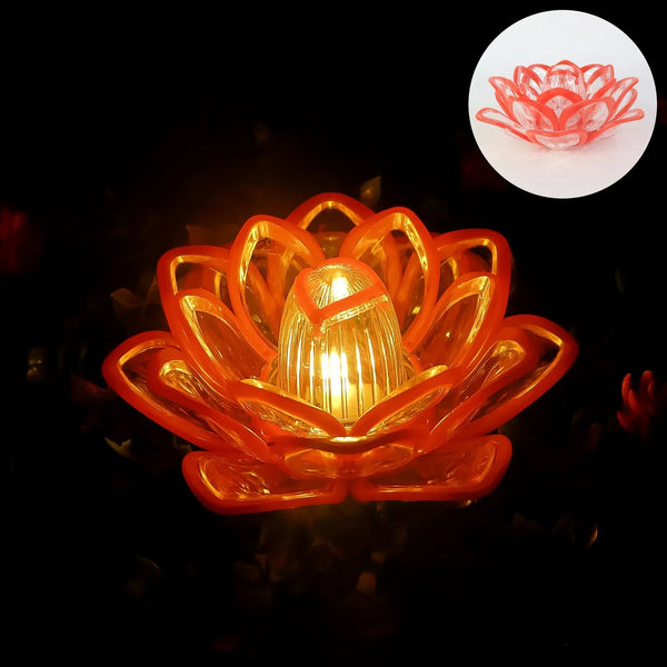 Decorative Lotus Shaped LED Candle Light (1 Pc) - justgrabit.in | Just Grab It