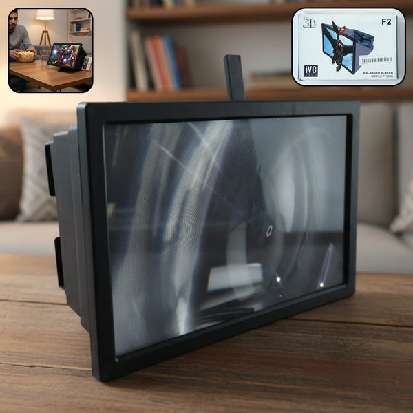 3D Mobile Screen Magnifier with Stand for Smartphone (1 Pc) - justgrabit.in | Just Grab It
