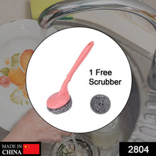Scrubber with Handle for Kitchen and Utensil Cleaning and Hard Stains, - Justgrabit Inc.
