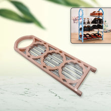 Shoes Storage Shelf, 4 Layer Space‑saving Shoes Show Rack Folding Shoe Rack, Standing Shoe Rack DIY Shoes Storage Shelf Home Organizer for Bedroom, Hallway and Closet Shoe Storage - justgrabit.in | Just Grab It