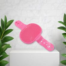 Dog Bath Brush Dog Grooming Brush, Pet Shampoo Bath Brush Soothing Massage Rubber Comb with Adjustable Ring Handle for Long Short Haired Dogs (1 Pc) - justgrabit.in | Just Grab It