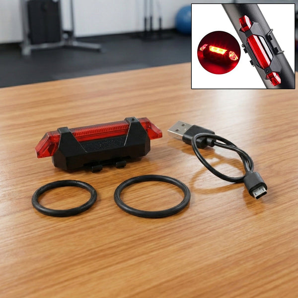 USB Rechargeable Bicycle LED Tail Light Set (1 Set) - justgrabit.in | Just Grab It