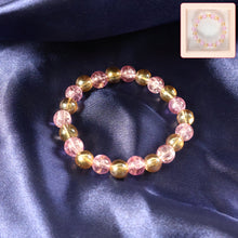 Elegant Dual - Tone Crystal Beaded Stretch Bracelet (1 Pc) - justgrabit.in | Just Grab It