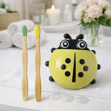 cute ladybug toothbrush holder with toothbrush combo set - justgrabit.in | Just Grab It
