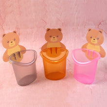 Cute Teddy Bear Toothbrush Holder for Kids (3 Pc Set) - justgrabit.in | Just Grab It