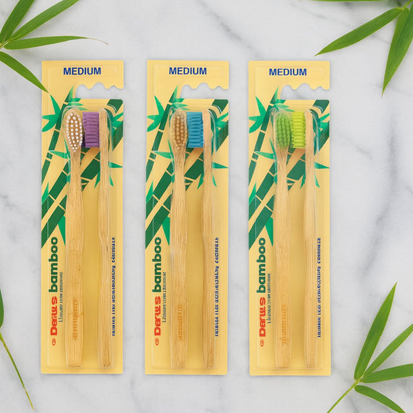 Eco - Friendly Bamboo Toothbrush Twin Pack (12 Packets × 24 Pieces) - justgrabit.in | Just Grab It