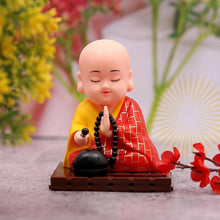 Red Solar Powered Sitting Buddha Statue (1 Pc / Medium) - justgrabit.in | Just Grab It