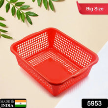 Multipurpose Drain Basket Shelves Fruit and Vegetable Washing Basket Rectangular Plastic Kitchen Sink Water Filter Basket (1Pc) - justgrabit.in | Just Grab It