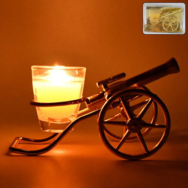 Top Cannon Tealight Holder / Candle Holder, Diwali (1 Pc) - Justgrabit Inc.