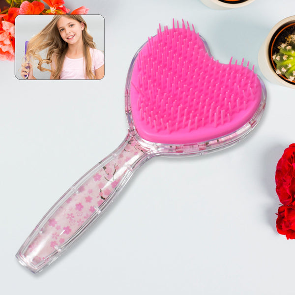 Heart Shape Hair Brush Massage Shower Comb (1 Pc), Hair accessories - justgrabit.in | Just Grab It