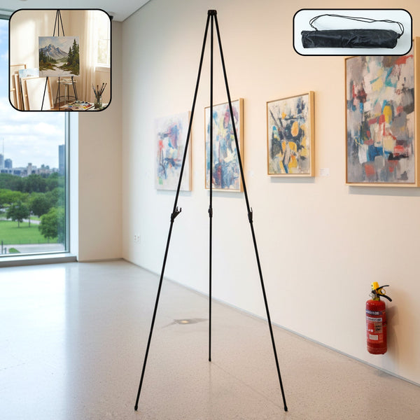 66 Inch Long Adjustable Metal Tripod Easel Stand with Carry Bag (1 Pc) - justgrabit.in | Just Grab It
