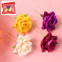 Colourful Flowing Flower Hair Pin (4 Pcs Set / Mix Color), Hair accessories - justgrabit.in | Just Grab It