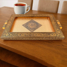 Premium Antique - Style Rajwadi Decorative Serving Tray – 40x26 cm - Justgrabit Inc.