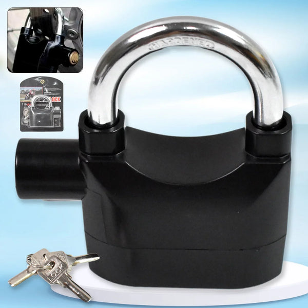 Plastic Body Waterproof Siren Alarm Smart Alarm Lock & 3 Keys (1 Set) - justgrabit.in | Just Grab It
