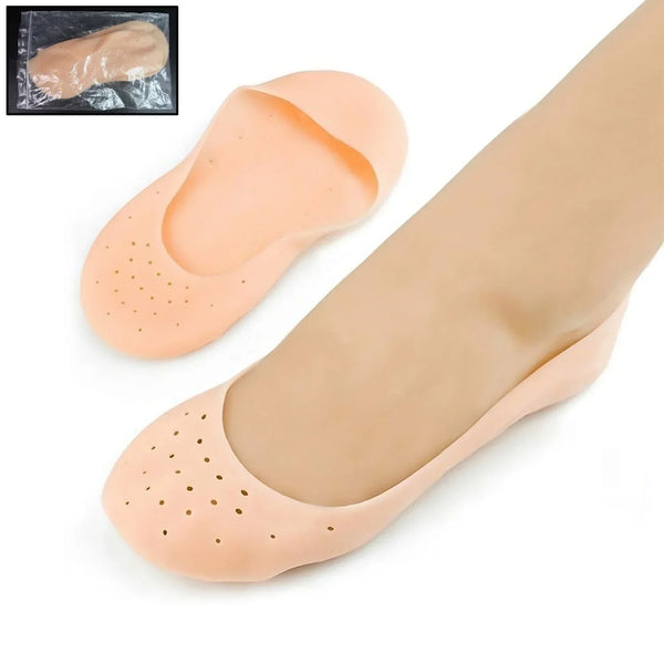 Anti - Crack Full Length Silicone Foot Protector Moisturizing Socks (1 Pair / Mix Size) - justgrabit.in | Just Grab It