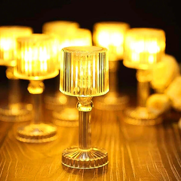 Mini Acrylic LED Desk Lamps Table Lamp Portable Crystal, Diwali (1 Pc / Small) - justgrabit.in | Just Grab It