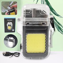 USB Rechargeable Electric Lighter & 3 Modes COB Flashlight (1 Pc) - justgrabit.in | Just Grab It