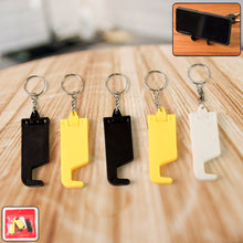 2 in 1 Plastic Keychain with Mobile Stand / Phone Holder (5 Pcs Set / Multicolor) - justgrabit.in | Just Grab It