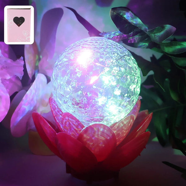 Crystal Ball Lotus LED Decorative Light (1 Pc) - Justgrabit Inc.