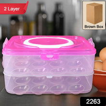 Double Layer 24 Grid Egg Storage Box for Egg Storage Container - Justgrabit Inc.