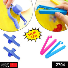 4 Pc Food Sealing Clip used in all kinds of places including household and official, especially for sealing packed food and stuff. - Justgrabit Inc.