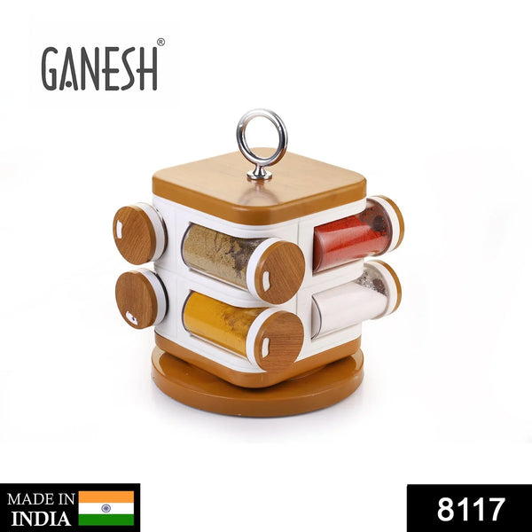 Ganesh Storewell Plastic Spice Rack - Set of 8 - Justgrabit Inc.