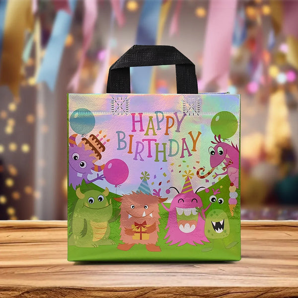 Birthday Gift Bag, Reusable Party Gift Bags (1 Pc / Mix Design) - Justgrabit Inc.