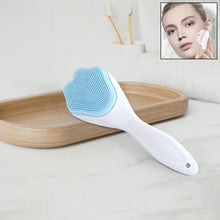 Silicone Face Scrubber Exfoliating Brush, Manual Handheld Facial Cleansing (1 Pc) - justgrabit.in | Just Grab It