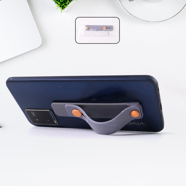 Dark Grey Phone Loop Finger Holder, Phone Grip Straps Silicone Phone Finger (1 Pc) - justgrabit.in | Just Grab It