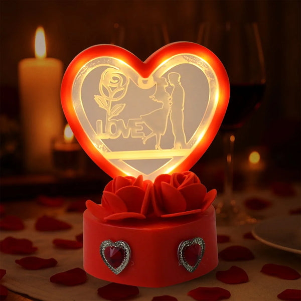 Heart - Shaped Love Couple Decorative Showpiece (1 Pc) - Justgrabit Inc.