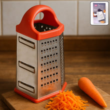 Supermom 7 - in - 1 Heavy Duty Stainless Steel Box Grater with Ergonomic Handle (1 Pc) - justgrabit.in | Just Grab It