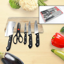 Stainless Steel 6 Piece Kitchen Knife Knives Set For Home Restaurant - justgrabit.in | Just Grab It