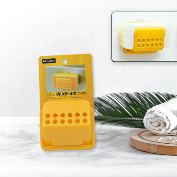 Self - Adhesive Sponge and Soap Holder | No - Drill Sink Organizer & Multipurpose Kitchen Caddy - justgrabit.in | Just Grab It