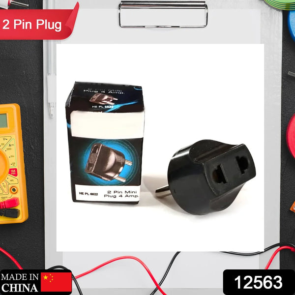 2 Pin 4 Amp. Conversion Electrical connector Plug, 2 PIN Plug Converter, Plug Adapter With Color Box (1 Pc ) - Justgrabit Inc.