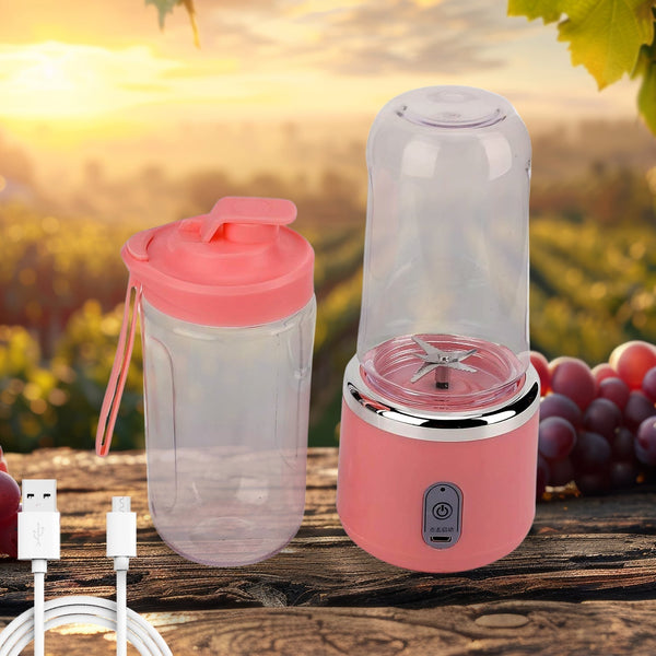 Portable Small Juicer Blender With Water Bottle / Cup (2 Pc Set) - justgrabit.in | Just Grab It