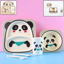 Eco - Friendly Panda - Themed Kids Dinnerware Set (5 Pc) - justgrabit.in | Just Grab It